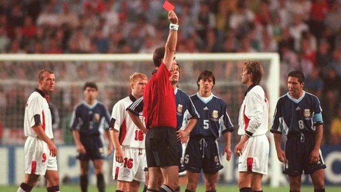 Iconic Football Moments David Beckham Sent Off in World Cup Match