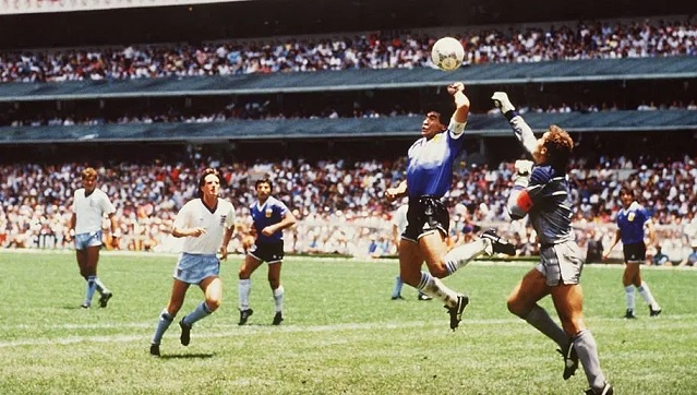 Iconic Football Moments Maradona Hand of God