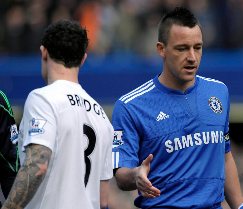 Wayne Bridge refuses to shake hands with John Terry